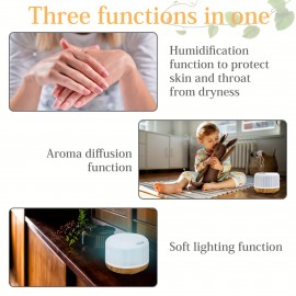 1pc 10.14oz Portátil USB Desktop Aromaterapia Humidificador de Óleo Essencial Com Luz Ambiente Colorida, Material Plástico, Operação de Baixa Voltagem, Perfeito Para Casa e Escritório, Sala de Yoga, Humidificador de Óleo Essencial Portátil de Aromaterapia
