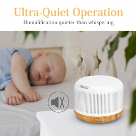1pc 10.14oz Portátil USB Desktop Aromaterapia Humidificador de Óleo Essencial Com Luz Ambiente Colorida, Material Plástico, Operação de Baixa Voltagem, Perfeito Para Casa e Escritório, Sala de Yoga, Humidificador de Óleo Essencial Portátil de Aromaterapia