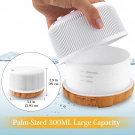 1pc 10.14oz Portátil USB Desktop Aromaterapia Humidificador de Óleo Essencial Com Luz Ambiente Colorida, Material Plástico, Operação de Baixa Voltagem, Perfeito Para Casa e Escritório, Sala de Yoga, Humidificador de Óleo Essencial Portátil de Aromaterapia