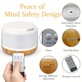 1pc 10.14oz Portátil USB Desktop Aromaterapia Humidificador de Óleo Essencial Com Luz Ambiente Colorida, Material Plástico, Operação de Baixa Voltagem, Perfeito Para Casa e Escritório, Sala de Yoga, Humidificador de Óleo Essencial Portátil de Aromaterapia