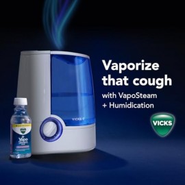 Humidificador de Vicks para Quarto e Casa - Humidificador de Ar Grande com Fragrância, Vaporizador de Vapor para Tosse, Congestão, Alergias, Ar Seco VapoSteam Compatível, Não É Necessário Eletricidade, Humidificador para Quarto, Estética Moderna, Exterior