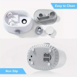 Um humidificador em forma de garrafa de água, ideal para viagens. Com saída de névoa ajustável e fecho automático para evitar vazamentos. Adequado para uso em casa, no escritório ou no hotel. Branco.