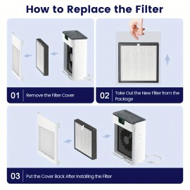 Purificadores de ar para casa, sala grande até 1740 pés quadrados, purificador de ar com filtro H13 HEPA e sensor de qualidade do ar com visor PM 2.5, purificador de ar para quarto, poeira, animais de estimação, fumo, poluente, branco