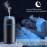 Humidificador de carro portátil com óleos essenciais, pequeno difusor com luz noturna e desligamento automático, para uso em carro e em casa, quarto de bebé, tecnologia de ondas de som Humidificador de névoa fria (Preto)