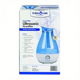 Umidificador ultrassônico de névoa fria TheraCare para quartos de tamanho médio, sem necessidade de filtro, azul