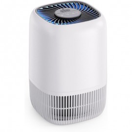 Purificador de ar para casa com filtro H13 True HEPA até 1076 pés quadrados para pelos de animais, odores, pólen, fumaça, limpeza de ar compacta com 3 velocidades, temporizador, aroma silencioso, filtro de entrada de 360°, branco