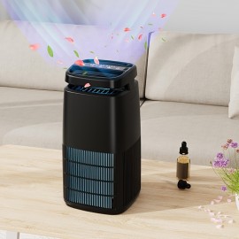 Purificadores de ar de alta eficiência para casa 4-em-1 Purificador de ar H13 Filtro de ar de alta eficiência cobrindo uma área de 1500 pés quadrados Absorvendo odores Fumaça Poeira Cabelo de animal de estimação Adequado para quarto e sala de estar Purifi