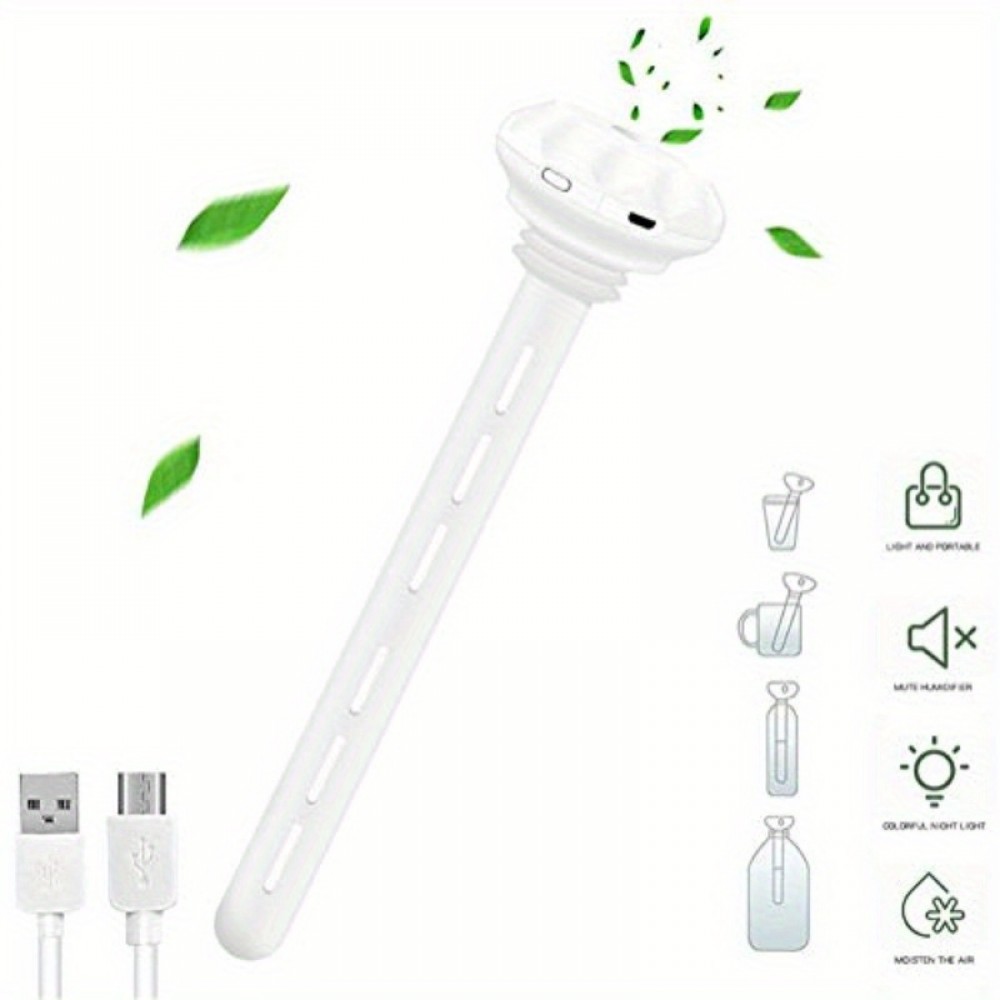 Humidificador de névoa fria USB Mini Humidificador de ar portátil para quarto, mesa, carro, viagem, escritório, bebê com comprimento ajustável