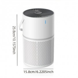 Purificador de Ar Doméstico, Purificador Portátil com Alça para Remoção de Fragrâncias e Odores, Purificador de Ar Portátil com Modo Sono e Controle de Velocidade, Adequado para Quartos, Escritórios, Salas de Estar e Aromaterapia Caseira