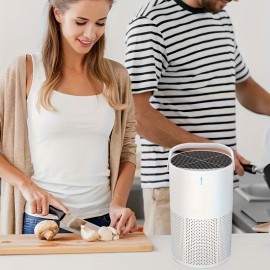 Purificador de Ar Doméstico, Purificador Portátil com Alça para Remoção de Fragrâncias e Odores, Purificador de Ar Portátil com Modo Sono e Controle de Velocidade, Adequado para Quartos, Escritórios, Salas de Estar e Aromaterapia Caseira