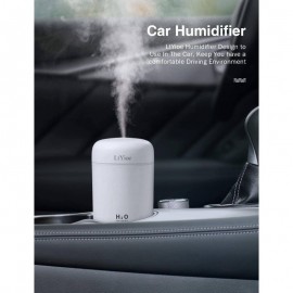 Umidificador Colorido Mini Cool, Umidificador de Mesa USB para Carro, Escritório, Quarto, etc. Desligamento Automático, 2 Modos de Névoa, Super Silencioso (Branco)