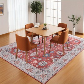 Tapete Retro, Tapete de Sala de Estar Bohemian, Tapete de Estilo Étnico, Forte Absorção de Água, Resistente à Sujeira, Sem Perda de Fibras, Decoração de Férias, Adequado para Quarto, Hotel, Homestay, Restaurante, Sala de Estar, Presente, Casa