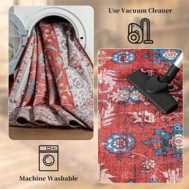 Tapete Retro, Tapete de Sala de Estar Bohemian, Tapete de Estilo Étnico, Forte Absorção de Água, Resistente à Sujeira, Sem Perda de Fibras, Decoração de Férias, Adequado para Quarto, Hotel, Homestay, Restaurante, Sala de Estar, Presente, Casa