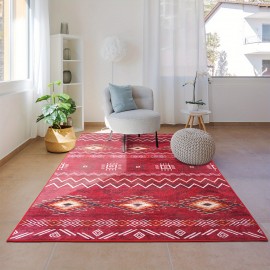 Tapete estampado, tapete retro de textura lavável à máquina, fundo TPR, tapete estilo boémio, tapete tribal boémio para cozinha, tapete retro tradicional, para sala de estar, quarto, escritório e entrada da porta da frente da varanda, casa