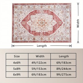 Tapete Boho Tribal Falso Peludo - Antiderrapante Lavável à Máquina com Design Vibrante Vermelho/Bege/Laranja/Branco/Cinza/Preta, Mistura de TPR e Poliéster Durável para Sala, Quarto, Escritório, Entrada da Varanda, Decoração de Casa, Tapetes Florais para 