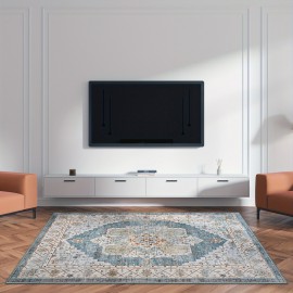 Tapete Boho Tribal Falso Peludo - Antiderrapante Lavável à Máquina com Design Vibrante Vermelho/Bege/Laranja/Branco/Cinza/Preta, Mistura de TPR e Poliéster Durável para Sala, Quarto, Escritório, Entrada da Varanda, Decoração de Casa, Tapetes Florais para 