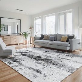 Tapete de sala antiderrapante, 5x8 pés, tapete de cabeceira para o quarto, oferta especial na primavera, antiderrapante, tapete de quarto, extremamente macio e fácil de limpar, decoração de casa, cinza