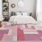 Tapete moderno geométrico rosa, 5X8/ 6X9/ 8X10/ 9X12 Pés, Tapete grande para sala de estar, Adequado para sala de estar, quarto, escritório e entrada da porta da frente, Presente perfeito, Decoração de casa
