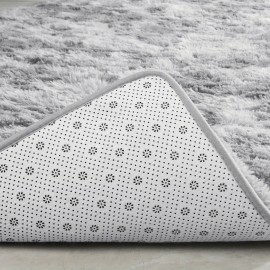 Tapete de Área Luxuoso Tie-Dye de Pelúcia - Macio, Fofo, Antiderrapante, Lavável em Microfibra para Quartos, Escritórios e Salas de Estar - Presente Ideal para Decoração de Casa, Tapete para Área de Escritório|Tapete em Tom Neutro|Tapete Antiderrapante, T