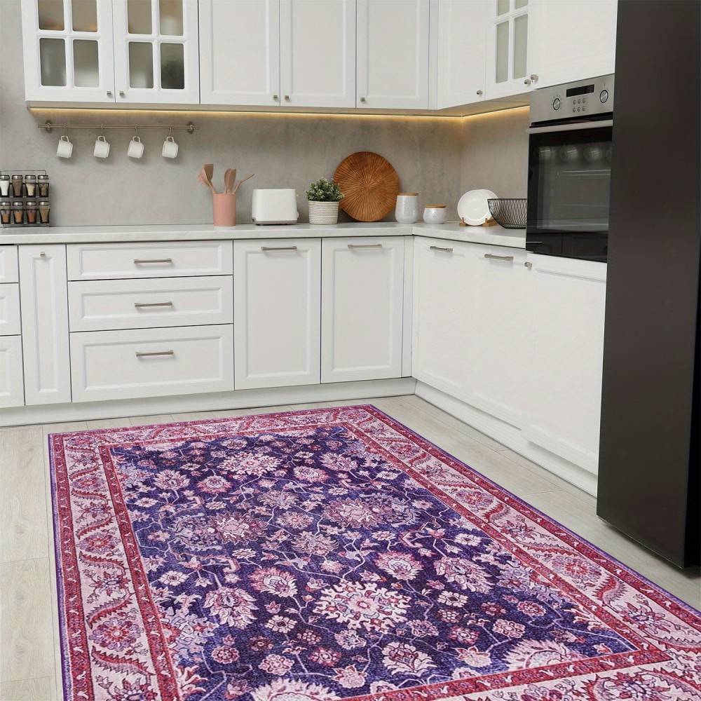 Tapete Macio, Estilo Boho, Lavável à Máquina, Ideal para Sala de Estar, Quarto, Escritório em Casa, Sala de Jogos e Cozinha, Decoração Residencial