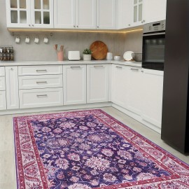 Tapete Macio, Estilo Boho, Lavável à Máquina, Ideal para Sala de Estar, Quarto, Escritório em Casa, Sala de Jogos e Cozinha, Decoração Residencial