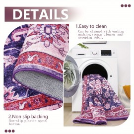 Tapete Macio, Estilo Boho, Lavável à Máquina, Ideal para Sala de Estar, Quarto, Escritório em Casa, Sala de Jogos e Cozinha, Decoração Residencial