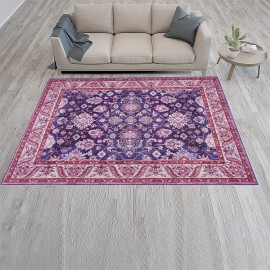 Tapete Macio, Estilo Boho, Lavável à Máquina, Ideal para Sala de Estar, Quarto, Escritório em Casa, Sala de Jogos e Cozinha, Decoração Residencial