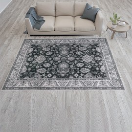 Tapete Macio, Estilo Boho, Lavável à Máquina, Ideal para Sala de Estar, Quarto, Escritório em Casa, Sala de Jogos e Cozinha, Decoração Residencial