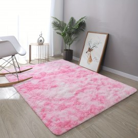 Tapete felpudo extra grande, moderno para sala de estar e quarto, tapete de alto pelo macio para sala de brincar, sala de aula e decoração de casa, cor-de-rosa
