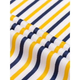 Camisa de botão de manga comprida com estampa azul e branca para homem - Elegante e casual, mistura de poliéster macio, fácil de cuidar (lavar à mão ou limpeza a seco), gola clássica, perfeita para negócios ou ocasiões sociais