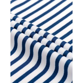 Camisa de botão de manga comprida com estampa azul e branca para homem - Elegante e casual, mistura de poliéster macio, fácil de cuidar (lavar à mão ou limpeza a seco), gola clássica, perfeita para negócios ou ocasiões sociais