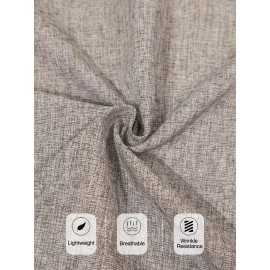 Camisa Masculina Casual de Manga Curta para Verão, Camisa de Linho para Praia e Férias