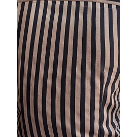Camisa Casual Masculina de Verão Listrada - Manga Curta Leve com Botões, Listras Vermelhas e Brancas, Corte Regular, 95% Poliéster 5% Elastano, Tecido Respirável 119gsm, Lavável à Máquina para Escritório e Uso Semi-Formal, Gola Clássica, Conforto Elástico