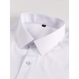 Camisas sociais masculinas com botões, casuais, de cor sólida, básicas, de manga longa, roupas de primavera para férias na praia, moda de rua