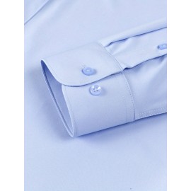 Camisas sociais masculinas com botões, casuais, de cor sólida, básicas, de manga longa, roupas de primavera para férias na praia, moda de rua