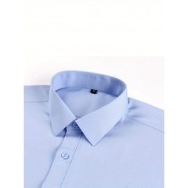 Camisas sociais masculinas com botões, casuais, de cor sólida, básicas, de manga longa, roupas de primavera para férias na praia, moda de rua