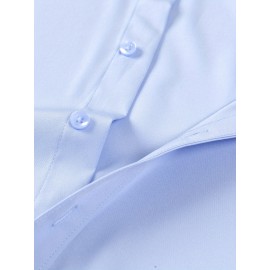 Camisas sociais masculinas com botões, casuais, de cor sólida, básicas, de manga longa, roupas de primavera para férias na praia, moda de rua