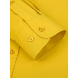Camisas de vestir masculinas, sólidas, de manga comprida, elásticas, sem rugas, camisa formal, camisas de botão casual para negócios