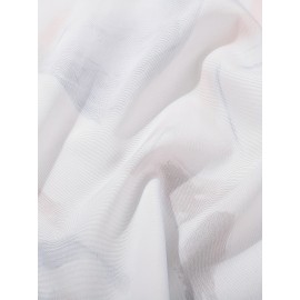 Nova camisa de manga curta bege para homem, com estampa de tinta, botões de bolso, top casual de verão