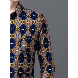 1 peça Camisa Masculina SINBOS de Verão Leve Manga Curta - Estampa Listrada, Tecido Não Tecido em Poliéster, Respirável e Antirrugas, Detalhe com Botões, Lavagem à Mão/Limpeza a Seco, Tamanhos Adultos, Confortável para Uso Diário, Ajuste Relaxado, Roupa C