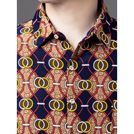 1 peça Camisa Masculina SINBOS de Verão Leve Manga Curta - Estampa Listrada, Tecido Não Tecido em Poliéster, Respirável e Antirrugas, Detalhe com Botões, Lavagem à Mão/Limpeza a Seco, Tamanhos Adultos, Confortável para Uso Diário, Ajuste Relaxado, Roupa C