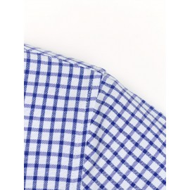 Camisa formal de manga comprida com design clássico listrado para homem, camisa de botão para ocasiões formais de negócios, presente para homem