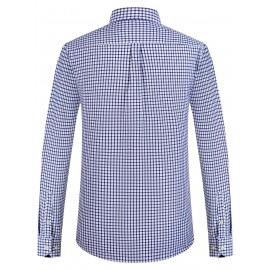 Camisa formal de manga comprida com design clássico listrado para homem, camisa de botão para ocasiões formais de negócios, presente para homem