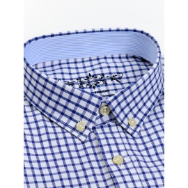 Camisa formal de manga comprida com design clássico listrado para homem, camisa de botão para ocasiões formais de negócios, presente para homem