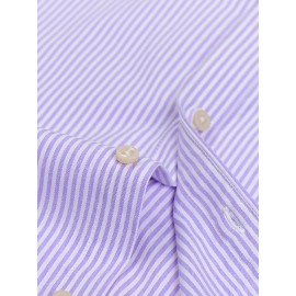 Camisa formal de manga comprida com design clássico listrado para homem, camisa de botão para ocasiões formais de negócios, presente para homem