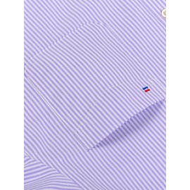 Camisa formal de manga comprida com design clássico listrado para homem, camisa de botão para ocasiões formais de negócios, presente para homem