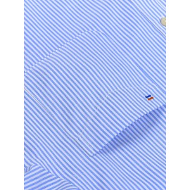 Camisa formal de manga comprida com design clássico listrado para homem, camisa de botão para ocasiões formais de negócios, presente para homem