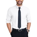 Camisas de vestir para homem sem rugas, com botões de manga comprida, formal e de negócios.