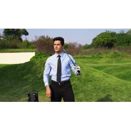 Camisas de vestir para homem sem rugas, com botões de manga comprida, formal e de negócios.