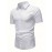 Camisa Casual Masculina de Manga Curta - Estampa Total, Mistura de Poliéster Respirável, Lavável à Máquina, Detalhes Clássicos em Gola e Punhos, Camisa Leve para o Verão, Aparência Elegante, Tecido Não Elástico
